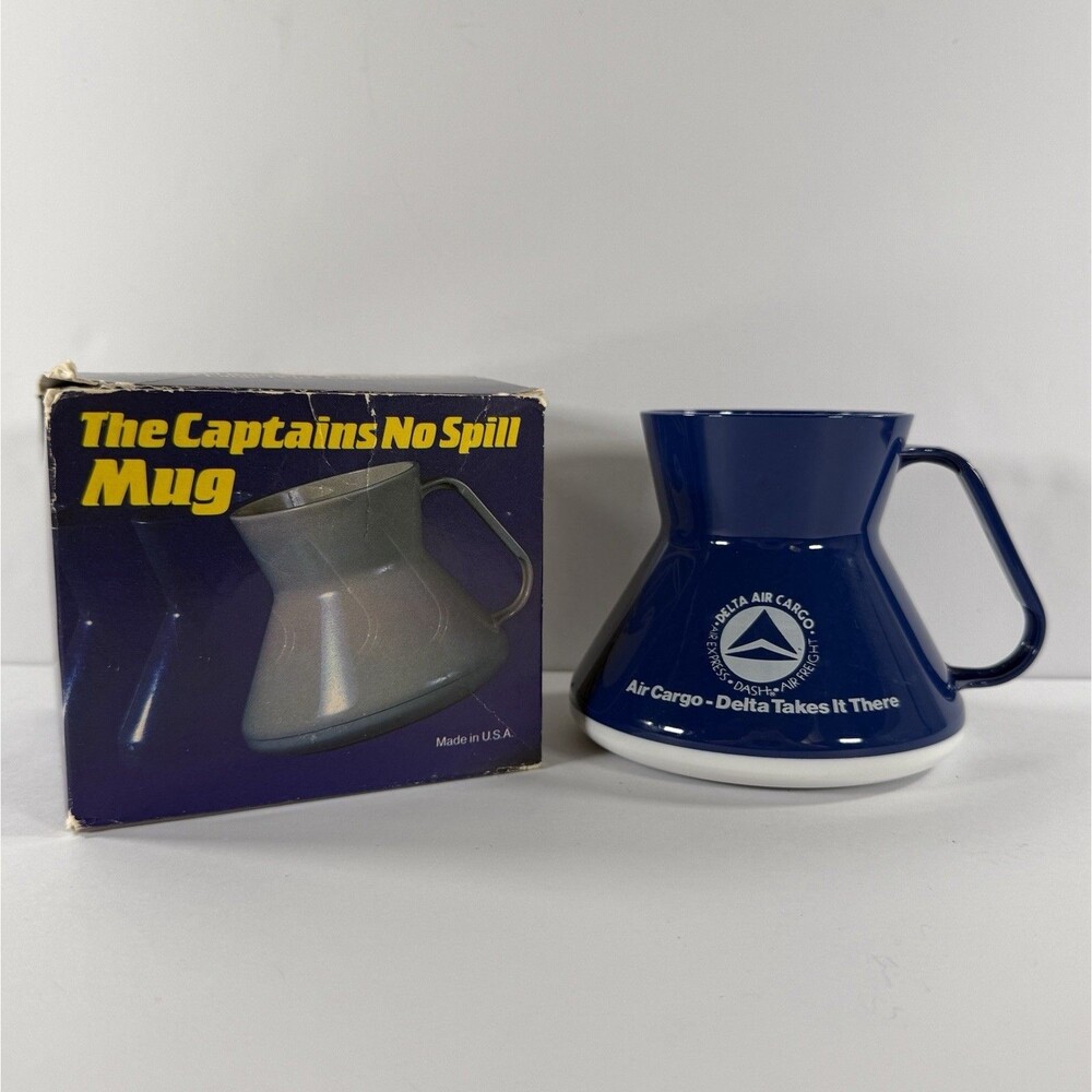 Delta Air Cargo ~ Delta Airlines No Spill Coffee Mug ~ The Captains No Spill Mug